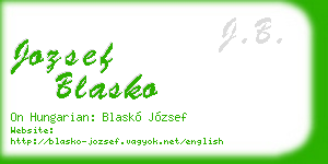 jozsef blasko business card